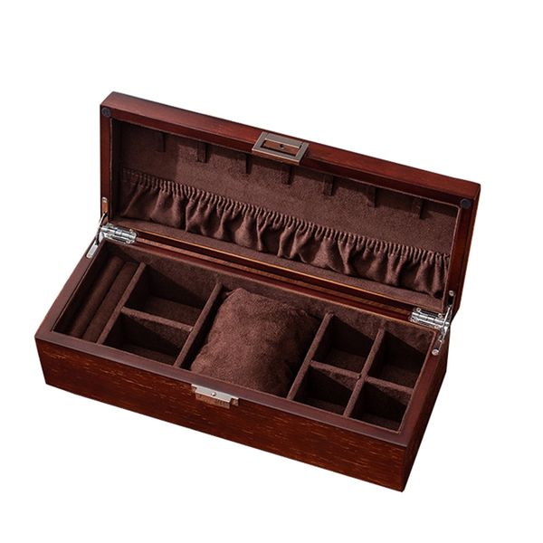 wooden watch box watch holder box for watches jewelry organizer grids organizer new, Pink;blue