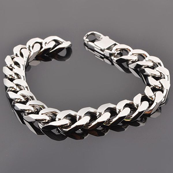granny chic mens bracelet chain for men stainless steel male cuban link chain on hand men accessories mens bracelets, Black
granny chic mens bracelet chain for men stainless steel male cuban link chain on hand men accessories mens bracelets, Black