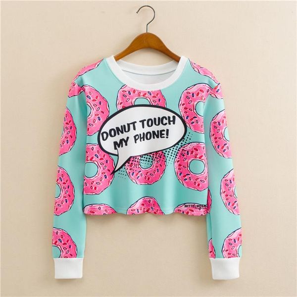 luxury hoodie new european style round neck long -sleeved pullover donuts printing women fashion short paragraph sweatshirts fit, Black
luxury hoodie new european style round neck long -sleeved pullover donuts printing women fashion short paragraph sweatshirts fit, Black