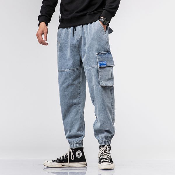 men's jeans 2020 spring and summer new loose solid color wild denim couple nine points pants youth personality men's clothing, Blue
men's jeans 2020 spring and summer new loose solid color wild denim couple nine points pants youth personality men's clothing, Blue