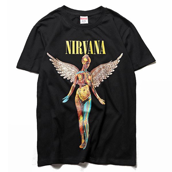 men's designer hip tide couple spring and summer sleeve printing men's t-shirt t-shirts retro brand angel cotton tees hop short cl, Black
men's designer hip tide couple spring and summer sleeve printing men's t-shirt t-shirts retro brand angel cotton tees hop short cl, Black