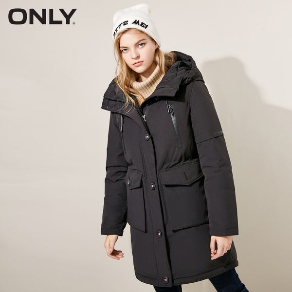 only womens' winter new edgy button pocket hooded down jacket contrast button decoration practical hood design|118312593, Black
only womens' winter new edgy button pocket hooded down jacket contrast button decoration practical hood design|118312593, Black