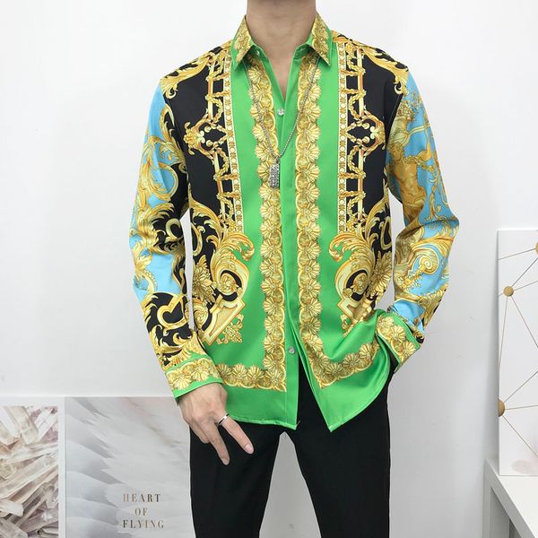 new fashion designers business casual shirt men's dress shirt long sleeve medusa retro luxury black gold printing 3d shirt, White;black
new fashion designers business casual shirt men's dress shirt long sleeve medusa retro luxury black gold printing 3d shirt, White;black