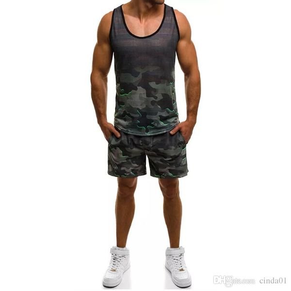 mens tracksuit sleeveless vest shorts jogging camouflage summer casual 2 piece short set urban wind track suits, White;black
mens tracksuit sleeveless vest shorts jogging camouflage summer casual 2 piece short set urban wind track suits, White;black
