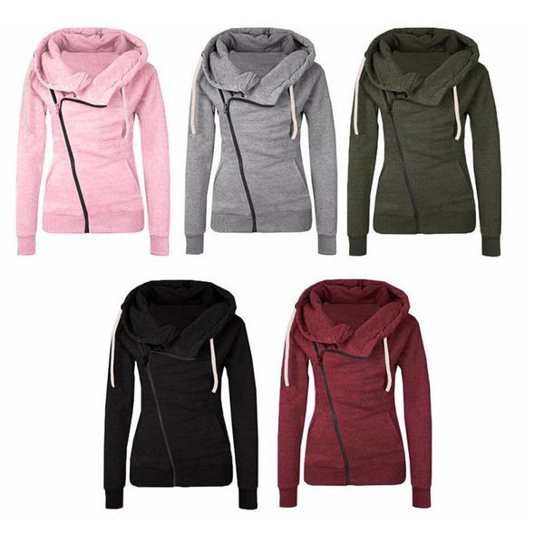 women ladies autumn winter jacket long sleeve warm side zipper pullover slim fit coat sweatshirt 5 colors with hood, Black;brown
women ladies autumn winter jacket long sleeve warm side zipper pullover slim fit coat sweatshirt 5 colors with hood, Black;brown