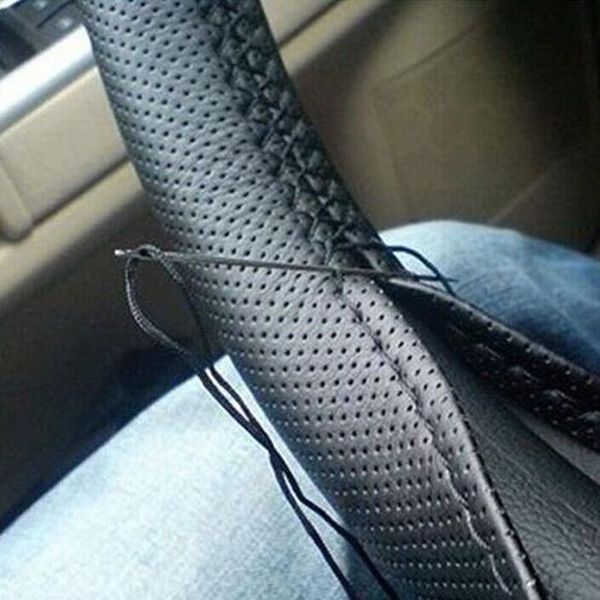 steering wheel cover 1pcs black diy accessory with needles thread genuine artificial faux leather hand sewing wholesale for car
steering wheel cover 1pcs black diy accessory with needles thread genuine artificial faux leather hand sewing wholesale for car