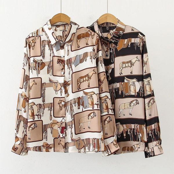 vintage loose blouse women cartoon print lapel shirt loose single-breasted blouses long sleeve blusas mujer de moda, White
vintage loose blouse women cartoon print lapel shirt loose single-breasted blouses long sleeve blusas mujer de moda, White