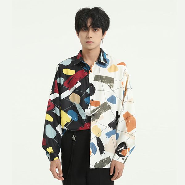 men graffiti print fashion casual long sleeve shirts male japan korea style streetwear hip hop loose dress shirts, White;black
men graffiti print fashion casual long sleeve shirts male japan korea style streetwear hip hop loose dress shirts, White;black
