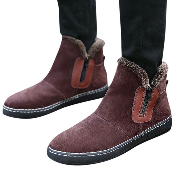 fashion men boots leather snow boots men's plus velvet warm casual snow boots non-slip wear-resistant cotton shoes, Black
fashion men boots leather snow boots men's plus velvet warm casual snow boots non-slip wear-resistant cotton shoes, Black