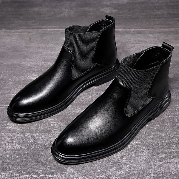 men's fashion boots business office formal dress genuine leather shoes outdoors cowboy ankle boot zapatos de hombre bota, Black
men's fashion boots business office formal dress genuine leather shoes outdoors cowboy ankle boot zapatos de hombre bota, Black