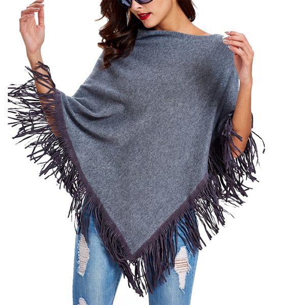 2017 sweater women irregular tassel cloak shawl europe and the united states women's sweaters and pullovers vestidos mmy69135, Black
2017 sweater women irregular tassel cloak shawl europe and the united states women's sweaters and pullovers vestidos mmy69135, Black