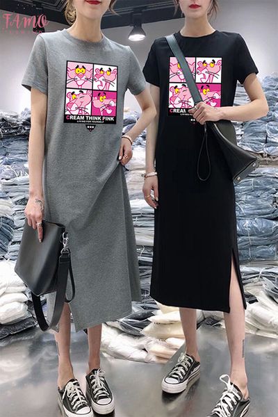 summer new print women pink panther dress letter solid simple short sleeve loose casual bottoming bodycon dresses womens 2020 vestidos, Black;gray
summer new print women pink panther dress letter solid simple short sleeve loose casual bottoming bodycon dresses womens 2020 vestidos, Black;gray