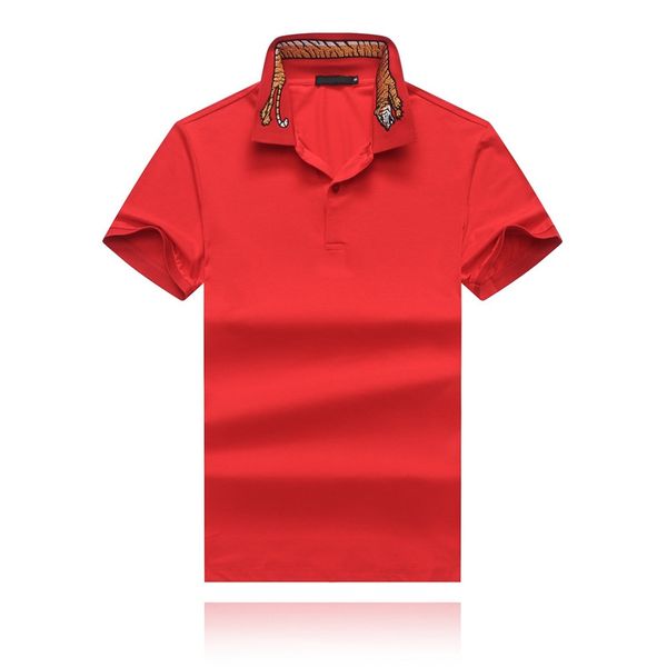 19SS Summer Men's Wear Designer T-shirt Collar Tiger Embroidery Lapel Designer Polo Men's Wear Red Blue Black Three Options
19SS Summer Men's Wear Designer T-shirt Collar Tiger Embroidery Lapel Designer Polo Men's Wear Red Blue Black Three Options