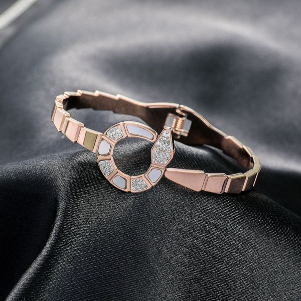 female snake bone white shell titanium steel cuff crystal bangle fashion jewelry bracelet wristband wristlet jewel women girl, Black
female snake bone white shell titanium steel cuff crystal bangle fashion jewelry bracelet wristband wristlet jewel women girl, Black