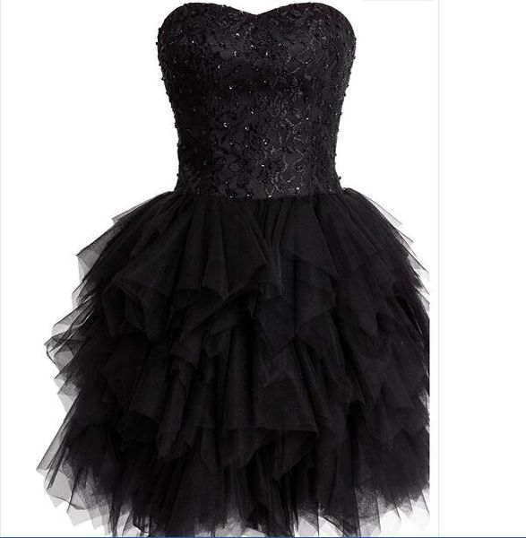 black lace sweetheart short prom homecoming dress a line tulle beaded sequined appliques graduation cocktail party gown qc1359, Red
black lace sweetheart short prom homecoming dress a line tulle beaded sequined appliques graduation cocktail party gown qc1359, Red