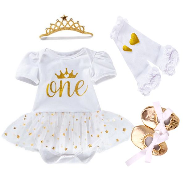 Newborns Baby Rompers Baby Girl's Glitter One 1st Dress Bodysuit Lace 4pcs/set 2020 New Born Autumn Bebe Clothing Infant Clothes
Newborns Baby Rompers Baby Girl's Glitter One 1st Dress Bodysuit Lace 4pcs/set 2020 New Born Autumn Bebe Clothing Infant Clothes