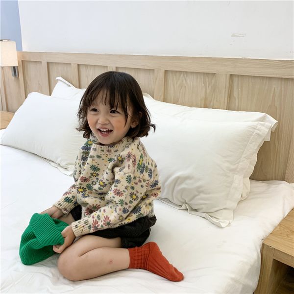 autumn girls fashion colorful daisy warm sweaters baby girl round collar warm all-match woolen yarn clothes, Blue
autumn girls fashion colorful daisy warm sweaters baby girl round collar warm all-match woolen yarn clothes, Blue