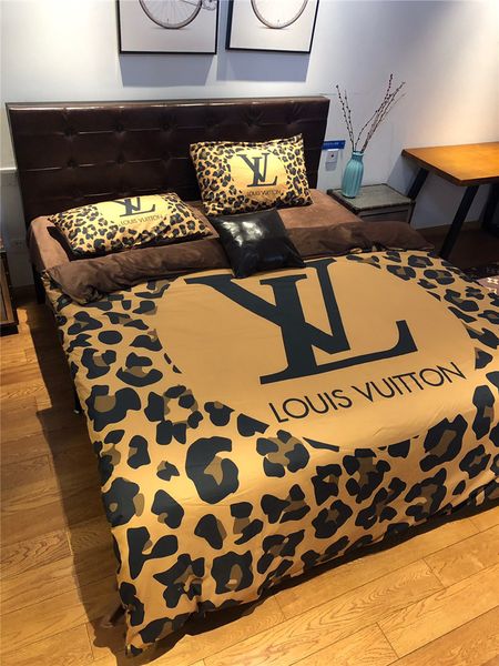 leopard печатный пододеяльник кровать обложка одеяла обложка наборы конструктора королева пододеяльник четыре пьесы набор сгущает стиль пост