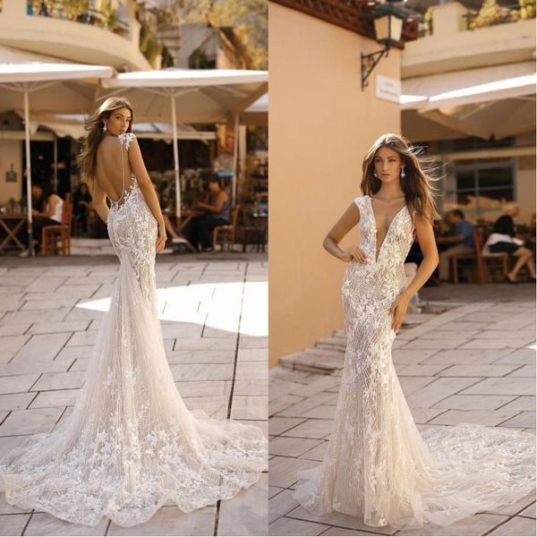 2020 new shinny full lace mermaid wedding dresses berta backless deep v neck beach bohemian bridal gown bc2041
2020 new shinny full lace mermaid wedding dresses berta backless deep v neck beach bohemian bridal gown bc2041