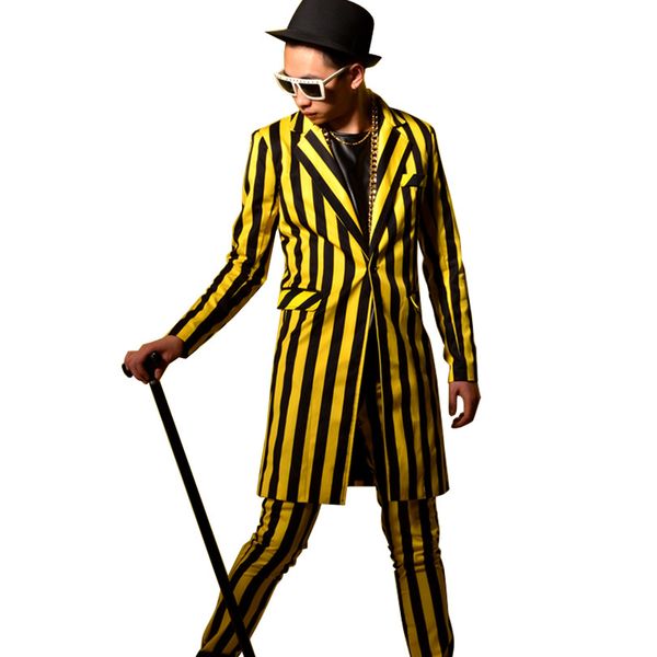 stage fashion show yellow black stripes men long fashion casual suit coat nightclub singer dj male slim fit blazers jacket, White;black
stage fashion show yellow black stripes men long fashion casual suit coat nightclub singer dj male slim fit blazers jacket, White;black