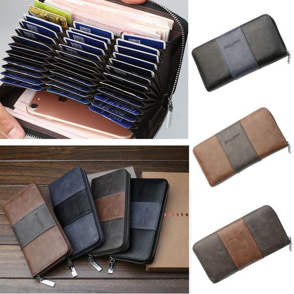 men's long wallet fashion contrast color soft leather anti-magnetic large capacity card package, Red;black
men's long wallet fashion contrast color soft leather anti-magnetic large capacity card package, Red;black
