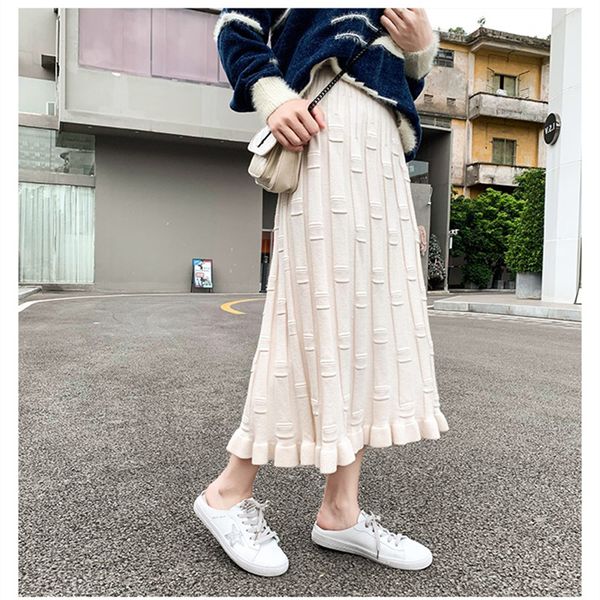 pleated knitted women skirt 2019 new autumn vintage high waist solid long knitting skits female sweater skirt saia jupe femme, Black
pleated knitted women skirt 2019 new autumn vintage high waist solid long knitting skits female sweater skirt saia jupe femme, Black