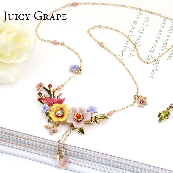 juicy grape new arrivals winter garden series safflower pink colour chinese herbaceous flower necklace woman fashion jewelry, Silver
juicy grape new arrivals winter garden series safflower pink colour chinese herbaceous flower necklace woman fashion jewelry, Silver