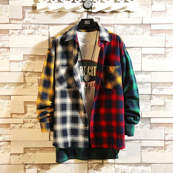 fashion plaid print male shirts thin cotton with full sleeve shirt casual college style patchwork colors couple blouse 8axf, White;black
fashion plaid print male shirts thin cotton with full sleeve shirt casual college style patchwork colors couple blouse 8axf, White;black