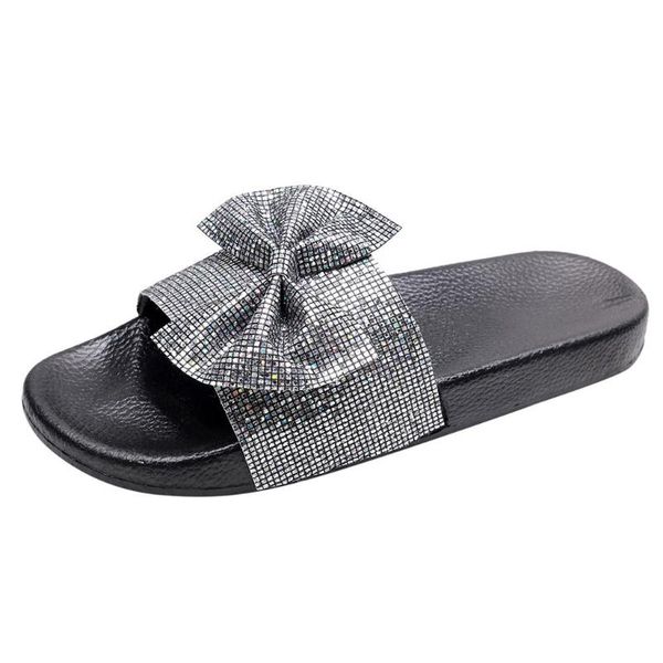 women's ladies fashion casual butterfly knot bling outdoor slippers beach shoes women's beach slippers with sequin bow new &17, Black
women's ladies fashion casual butterfly knot bling outdoor slippers beach shoes women's beach slippers with sequin bow new &17, Black