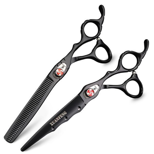 7 inch black hair scissors japan 440c cutting shears and thinning scissors hair salon or home hairdressing scissors
7 inch black hair scissors japan 440c cutting shears and thinning scissors hair salon or home hairdressing scissors