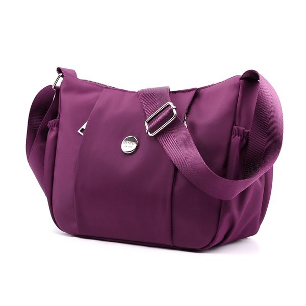 nylon waterproof women shoulder bag solid color zipper closed messager crossbody bags lady relax hobos purple handbags
nylon waterproof women shoulder bag solid color zipper closed messager crossbody bags lady relax hobos purple handbags
