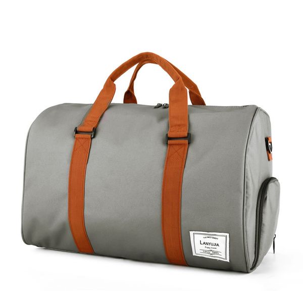 solid color casual large capacity polyester men's storage long distance train travel handbag fitness handbag
solid color casual large capacity polyester men's storage long distance train travel handbag fitness handbag