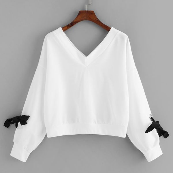 feitong women sweatshirt pullovers kawaii bow tie long sleeve casual jumper sweatshirt v-neck pullover blouse moletom 2019, Black
feitong women sweatshirt pullovers kawaii bow tie long sleeve casual jumper sweatshirt v-neck pullover blouse moletom 2019, Black