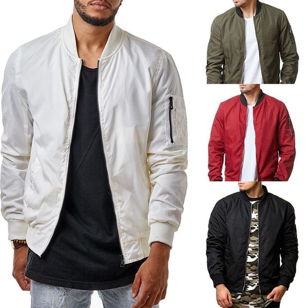 bomber jackets men 2019 new solid casual zipper coat male spring autumn thin slim fit men's sportswear baseball jacket outwear y, Black;brown
bomber jackets men 2019 new solid casual zipper coat male spring autumn thin slim fit men's sportswear baseball jacket outwear y, Black;brown