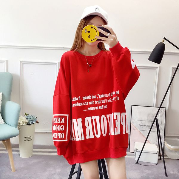#4814 autumn batwing sleeve sweatshirt harajuku large size long pattern student loose hip hop hoodies women red/black/white tide
#4814 autumn batwing sleeve sweatshirt harajuku large size long pattern student loose hip hop hoodies women red/black/white tide