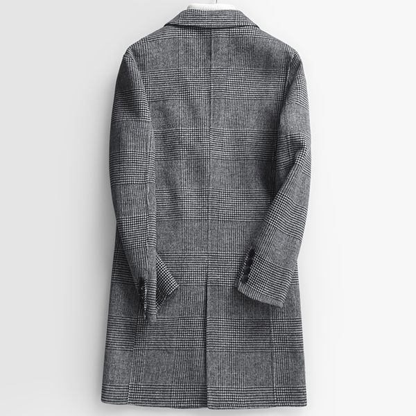 men's double-faced wool coat man plaid cashmere oversize long jacket men autumn korean mens coats abrigo hombre kj975, Black
men's double-faced wool coat man plaid cashmere oversize long jacket men autumn korean mens coats abrigo hombre kj975, Black