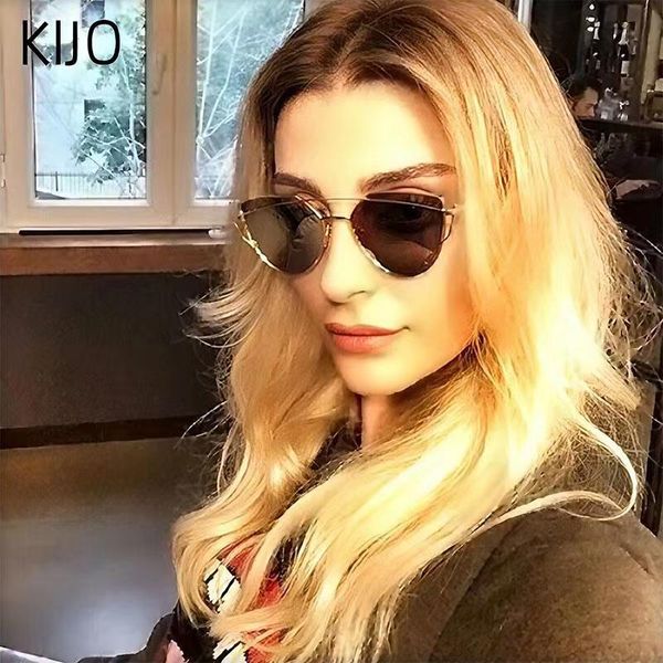 kijo sunglasses women luxury cat eye brand design mirror flat rose gold vintage cateye fashion sun glasses lady eyewear, White;black
kijo sunglasses women luxury cat eye brand design mirror flat rose gold vintage cateye fashion sun glasses lady eyewear, White;black