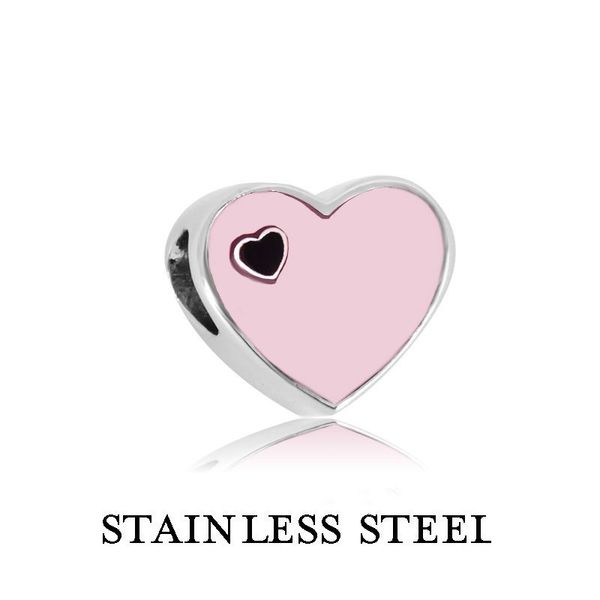 pink heart shape charms stainless steel jewelry accessories for woman fashion fit bracelet & necklace, Bronze;silver
pink heart shape charms stainless steel jewelry accessories for woman fashion fit bracelet & necklace, Bronze;silver