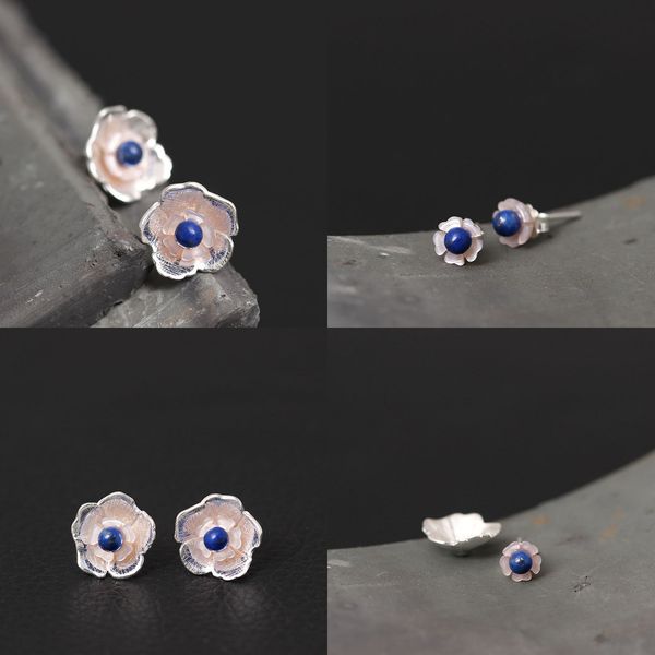 925 silver manual diy personality literature flower earring woman concise shell young stone dual purpose ear nail rhinestones perfume, Golden
925 silver manual diy personality literature flower earring woman concise shell young stone dual purpose ear nail rhinestones perfume, Golden