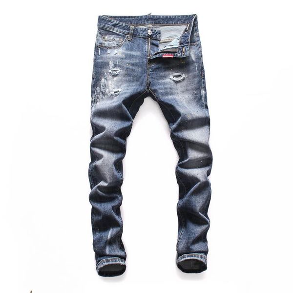 wholesale-vintage fashion mens ripped jeans pants slim fit distressed denim joggers for male destroyed pants hip hop clothing biker jeans, Blue
wholesale-vintage fashion mens ripped jeans pants slim fit distressed denim joggers for male destroyed pants hip hop clothing biker jeans, Blue