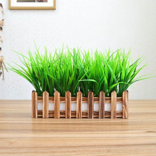 fake plant pot decoration artificial grass white wooden fence potted decoration nin668
fake plant pot decoration artificial grass white wooden fence potted decoration nin668