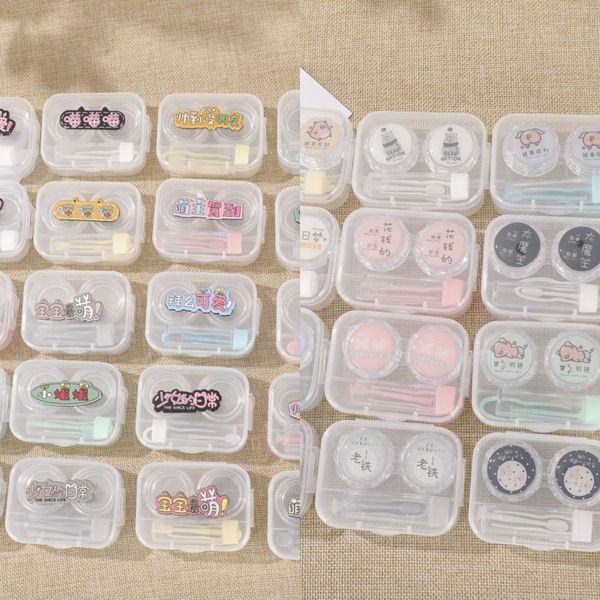 i2cia cute language transparent invisible case case storage glasses small and portable contact contact box fashionable language series glass, Blue
i2cia cute language transparent invisible case case storage glasses small and portable contact contact box fashionable language series glass, Blue
