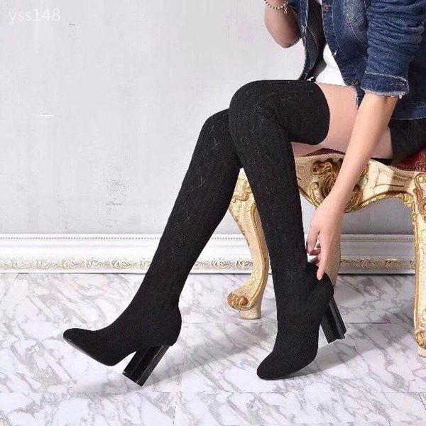 2019 new fashion women elastic force socks boots ladies slim leg over-the-knee boots girls stretch boot slip-on casual shoes, Black
2019 new fashion women elastic force socks boots ladies slim leg over-the-knee boots girls stretch boot slip-on casual shoes, Black