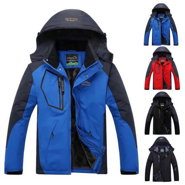 men women winter outdoor sporting hooded long sleeve patchwork zipper jacket, Blue;black
men women winter outdoor sporting hooded long sleeve patchwork zipper jacket, Blue;black