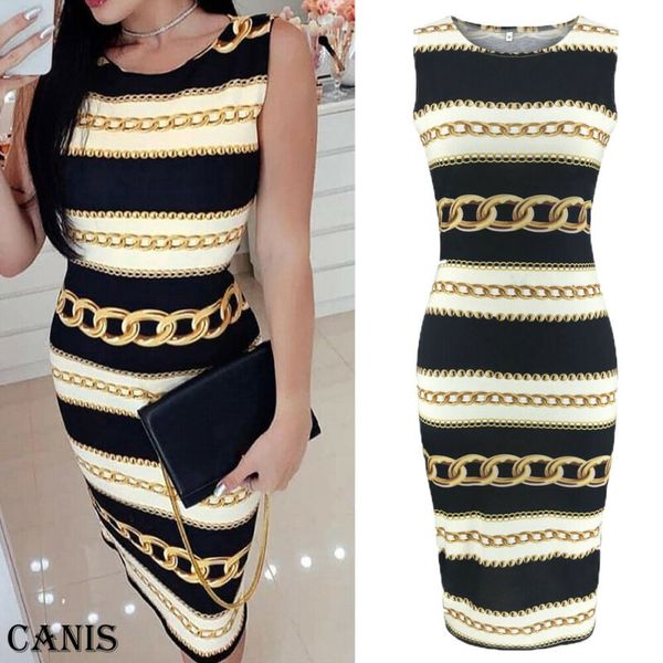 women's fashion chain print sleeveless knee-length dresses lady clothes bandage bodycon sleeveless party club mini dress, Black;gray
women's fashion chain print sleeveless knee-length dresses lady clothes bandage bodycon sleeveless party club mini dress, Black;gray