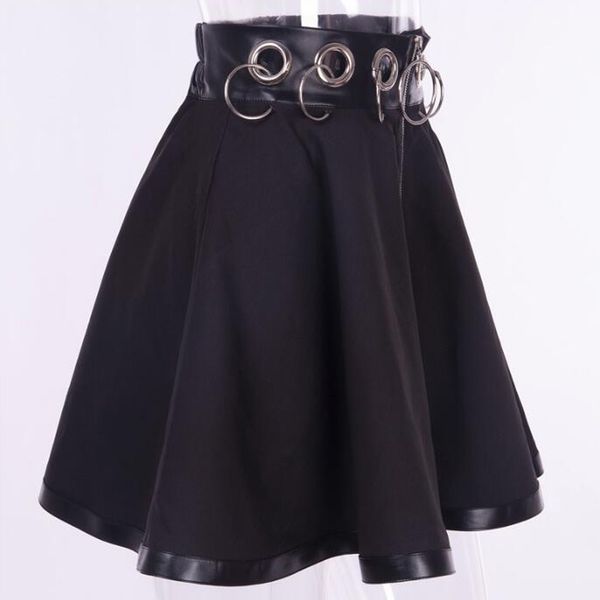 women punk skirt retro vintage circle zipper pu leather elastic high waist pleated ball gown gothic style short skirt saias, Black
women punk skirt retro vintage circle zipper pu leather elastic high waist pleated ball gown gothic style short skirt saias, Black