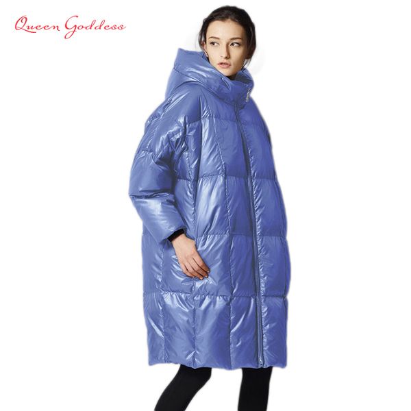 female is long down jacket women 2017 parkas fashion casual loose filled 90% white duck coat cold weather plus size outwear, Black
female is long down jacket women 2017 parkas fashion casual loose filled 90% white duck coat cold weather plus size outwear, Black
