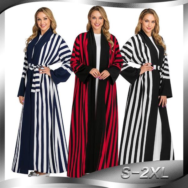 muslim abaya women striped open abayas dubai splice kimono long robe lace-up islamic clothing catfan hijab dress elbise jubah, Red
muslim abaya women striped open abayas dubai splice kimono long robe lace-up islamic clothing catfan hijab dress elbise jubah, Red