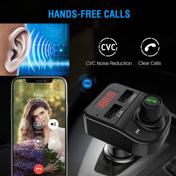 car plug fm transmitter aux modulator bluetooth handscar kit audio mp3 player with 2.1a quick charge dual usb
car plug fm transmitter aux modulator bluetooth handscar kit audio mp3 player with 2.1a quick charge dual usb