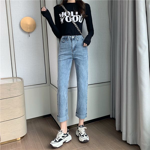 s-xl корейский стиль высокой талии джинсы lady небольшие прямые джинсы женские закатать мама женщины (z8071, Blue
s-xl корейский стиль высокой талии джинсы lady небольшие прямые джинсы женские закатать мама женщины (z8071, Blue